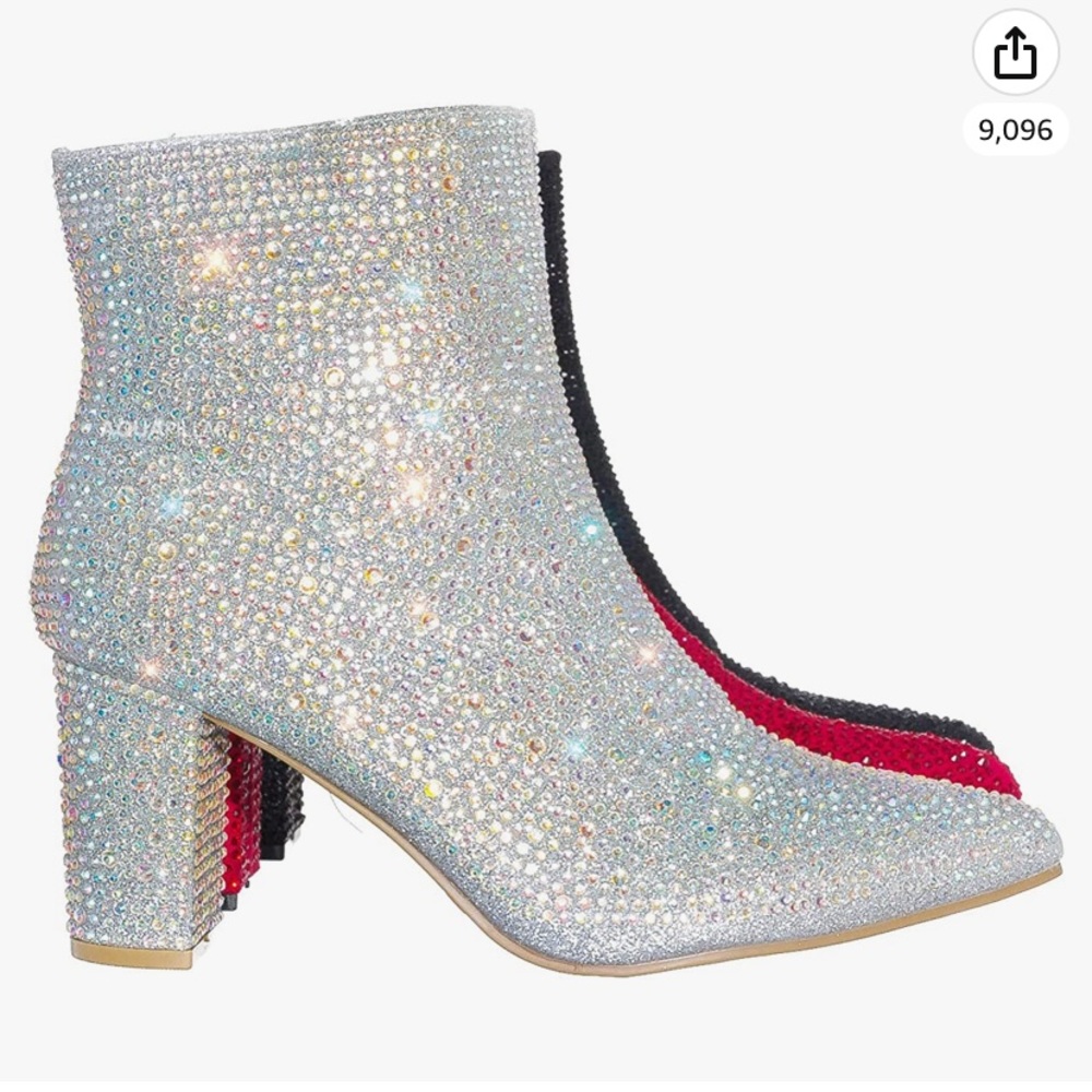 Rhinestone Glitter Boots